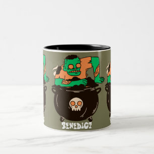 Tasse 2 Couleurs Simple Éffrayant Halloween famille Ghouls Zombie