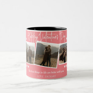 Tasse 2 Couleurs Simple Elegant Love valentine's day couple photo