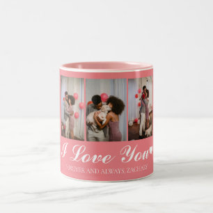 Tasse 2 Couleurs Simple Elegant Love valentines jour couple 3 photo