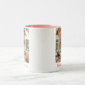 Tasse 2 Couleurs Simple Elégant Mothers Day Photo Collage (Centre)