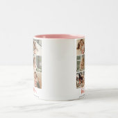 Tasse 2 Couleurs Simple Elégant Mothers Day Photo Collage (Centre)