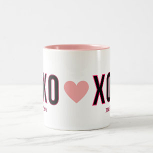 Tasse 2 Couleurs Simple entraînement Xoxo Jolie Valentines journée