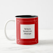 Tasse 2 Couleurs Simple Hearts Valentine's Day Ajouter un message à (Gauche)