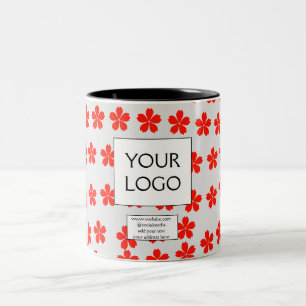 Tasse 2 Couleurs simple minimal ajoutez votre logo/design ici entre