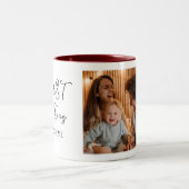 Tasse 2 Couleurs Simple moderne 1ère Fête des pères photo collage f (Centre)