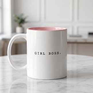 Tasse 2 Couleurs Simple Moderne Typographie Tendance pour Femme de