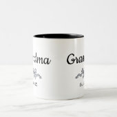 Tasse 2 Couleurs Simple Script Bow Grandma Est. Year (Centre)