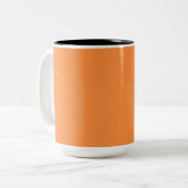 Tasse 2 Couleurs Simple Un Uni Orange Monocouleur (Devant gauche)