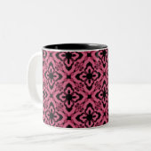 Tasse 2 Couleurs Simplement Éblouissant Damas Mug, Rose (Devant gauche)