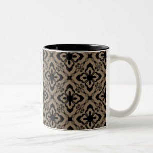 Tasse 2 Couleurs Simplement Éblouissant Damask Mug, Mocha