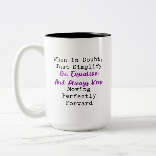 Tasse 2 Couleurs Simplifier l'équation, avancer parfaitement vers l (Gauche)