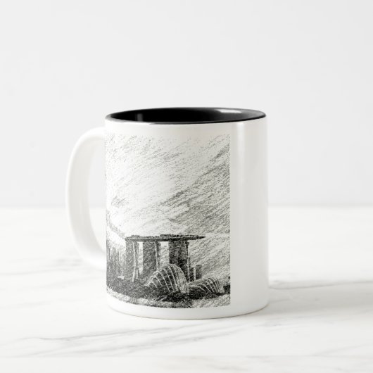 Tasse 2 Couleurs Singapore Views B&W (Devant gauche)