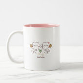 Tasse 2 Couleurs Singe chaussette cosy (Gauche)
