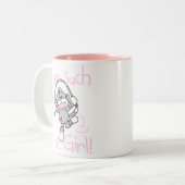 Tasse 2 Couleurs Singe de chaussette une telle fille (Devant gauche)