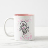 Tasse 2 Couleurs Singe de chaussette une telle fille (Gauche)