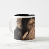 Tasse 2 Couleurs Singe frottant son visage (Devant gauche)