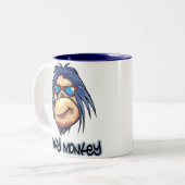 Tasse 2 Couleurs Singe génial (Devant gauche)