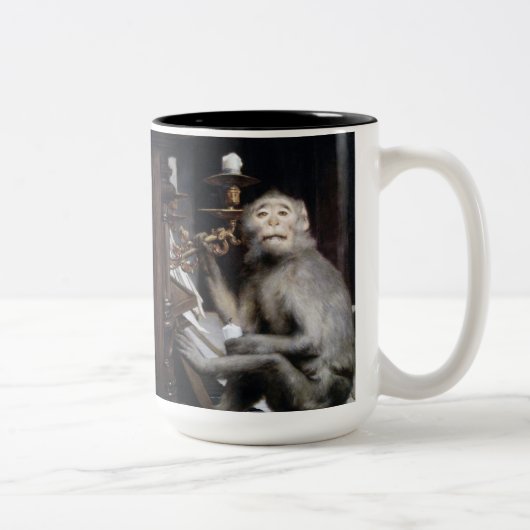 Tasse 2 Couleurs Singe souriant (Droit)