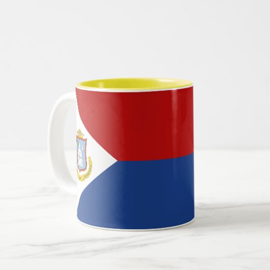 Tasse 2 Couleurs Sint Maarten Flag (Devant gauche)