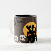 Tasse 2 Couleurs Sip éffrayant - Halloween-Hipton Mug! (Devant gauche)