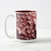 Tasse 2 Couleurs Sip in Style : Le Papillon rose Pastel 3D (Gauche)