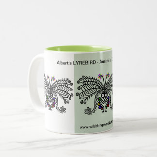 Tasse 2 Couleurs Sipping café - Cool LyreBIRD - Australie - Nature