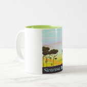 Tasse 2 Couleurs Siracusa Italie poster de voyage paysage paysage p (Devant gauche)