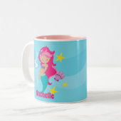 Tasse 2 Couleurs Sirène personnalisée (Devant gauche)