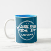 Tasse 2 Couleurs Sisquoc River California Kayak (Gauche)