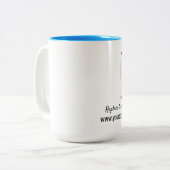 Tasse 2 Couleurs Site Web du Nom Personnalisé du Logo de l'Employé (Devant gauche)