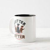 Tasse 2 Couleurs Sitter Sitter Cute Pet Sitter (Devant gauche)