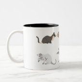 Tasse 2 Couleurs six chattes mignonnes (Gauche)