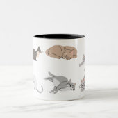 Tasse 2 Couleurs six chattes mignonnes (Centre)