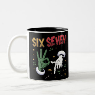 Tasse 2 Couleurs Six Seven Meme Drôle Moyen Type Noël Viral 6 7 