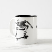 Tasse 2 Couleurs Skateboard is my Life - Skateboarder (Devant gauche)