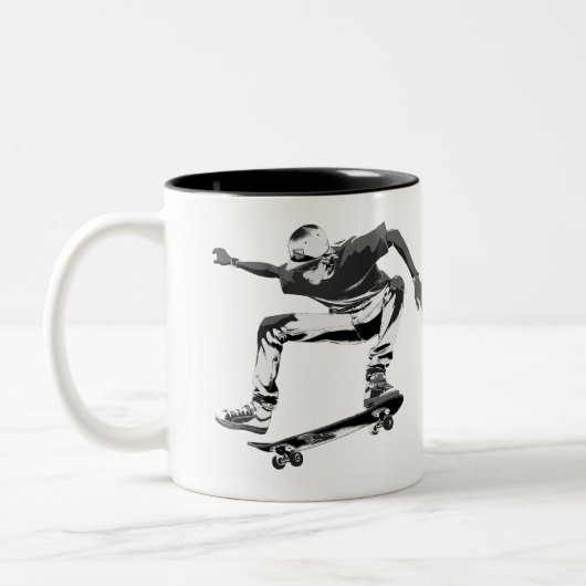 Tasse 2 Couleurs Skateboard is my Life - Skateboarder (Gauche)