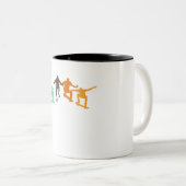 Tasse 2 Couleurs Skateboard Retro Skateboard Skateboard Skateboard (Devant droit)