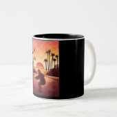 Tasse 2 Couleurs Skater skating downhill (Devant droit)