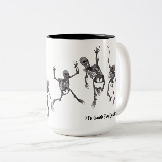 Tasse 2 Couleurs Skeleton Dance (Devant droit)