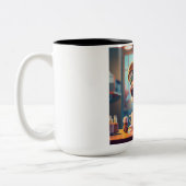 Tasse 2 Couleurs Skeleton d'Halloween #2 (Gauche)