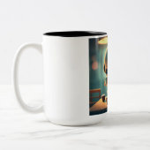 Tasse 2 Couleurs Skeleton d'Halloween #3 (Gauche)