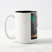 Tasse 2 Couleurs Skeleton d'Halloween #4 (Gauche)