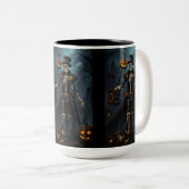 Tasse 2 Couleurs Skeleton Steampunk (Devant droit)