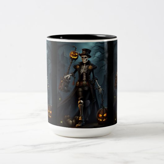 Tasse 2 Couleurs Skeleton Steampunk (Centre)