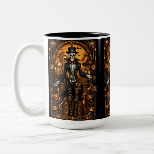Tasse 2 Couleurs Skeleton Steampunk 2 (Gauche)