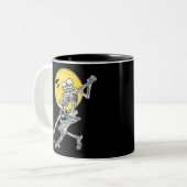 Tasse 2 Couleurs Skeletons de danse d'Halloween (Devant gauche)