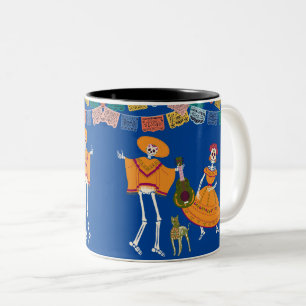 Tasse 2 Couleurs Skeletons Dia De Los Muertos