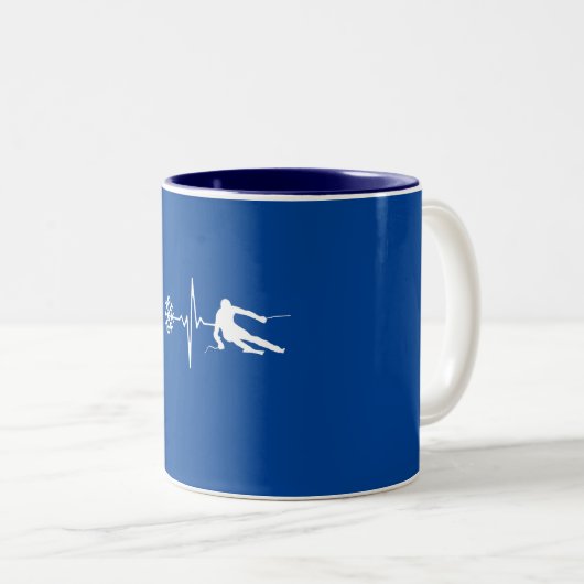 Tasse 2 Couleurs Ski (Devant droit)
