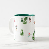 Tasse 2 Couleurs Ski alpin | Ski de vacances hiver (Devant gauche)