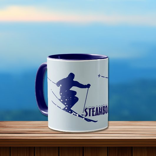 Tasse 2 Couleurs Ski bleu bateau à vapeur